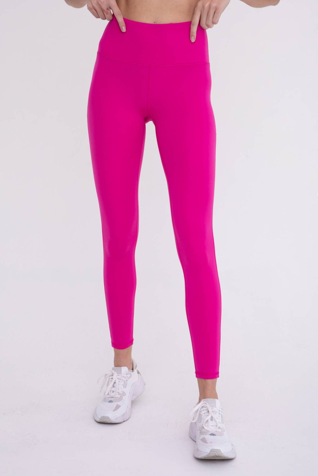 Ribbed 7/8 Legging - Neon Pink – Carbon38