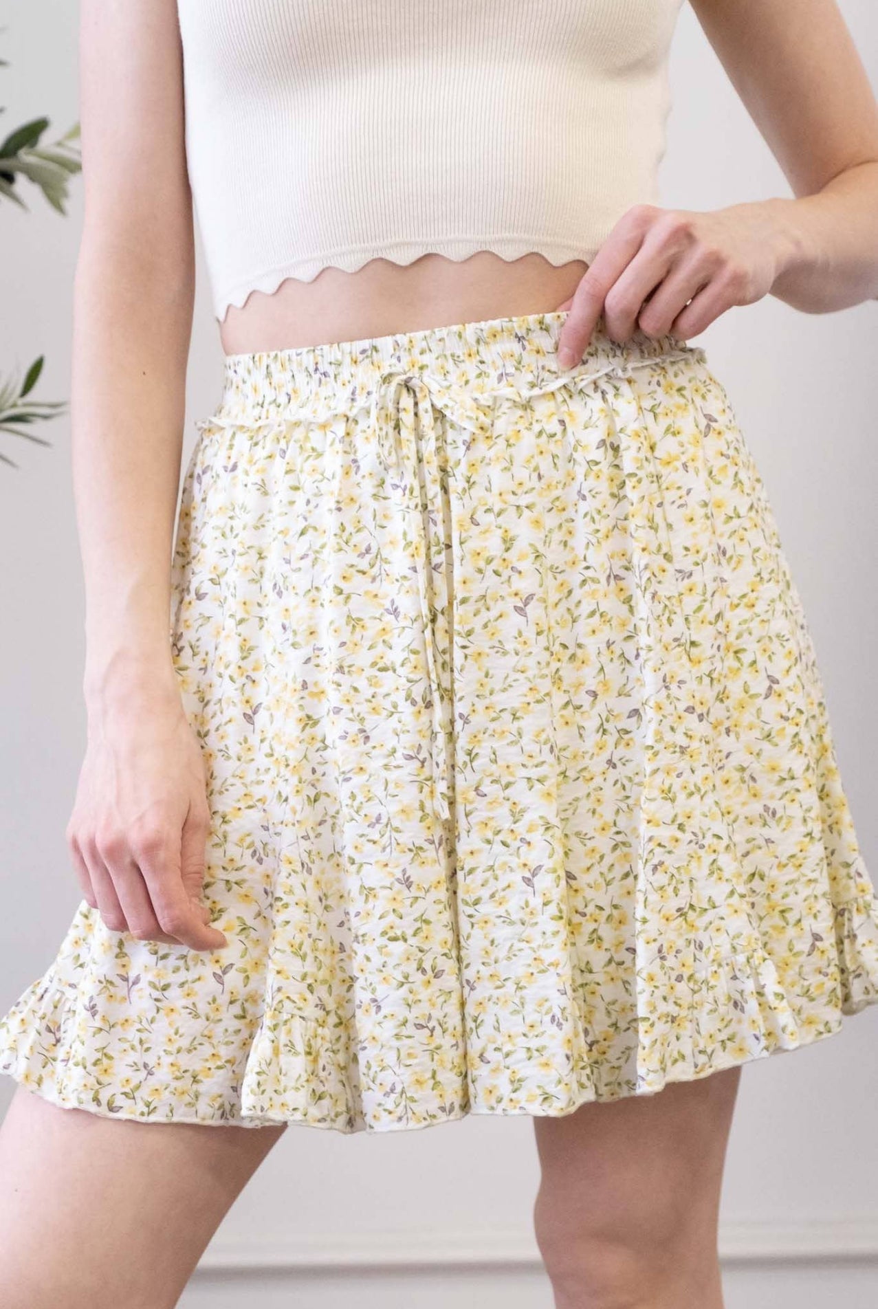 Ditsy Floral Ruffle Skirt