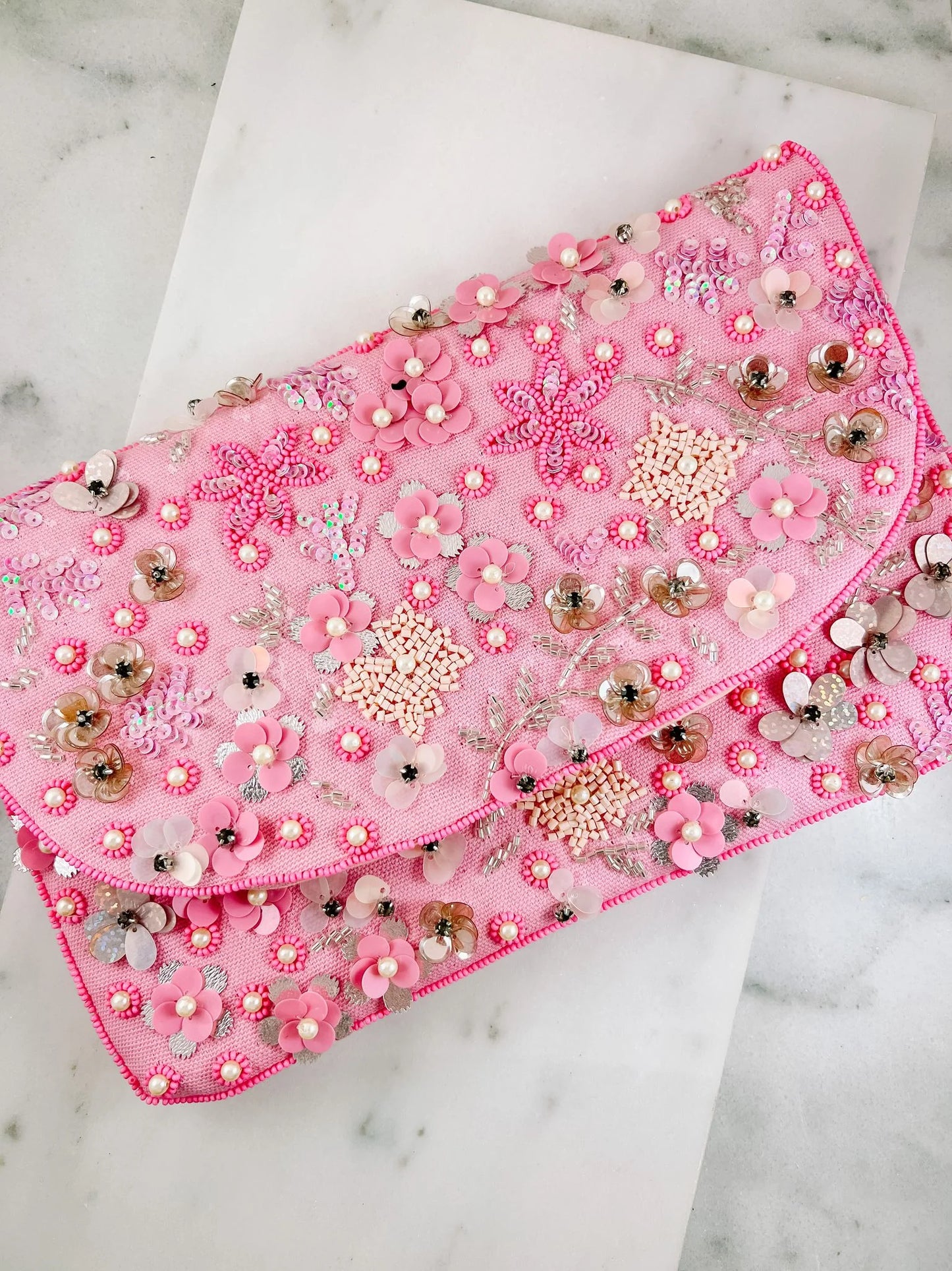 Pretty In Pink Clutch/ Crossbody Purse
