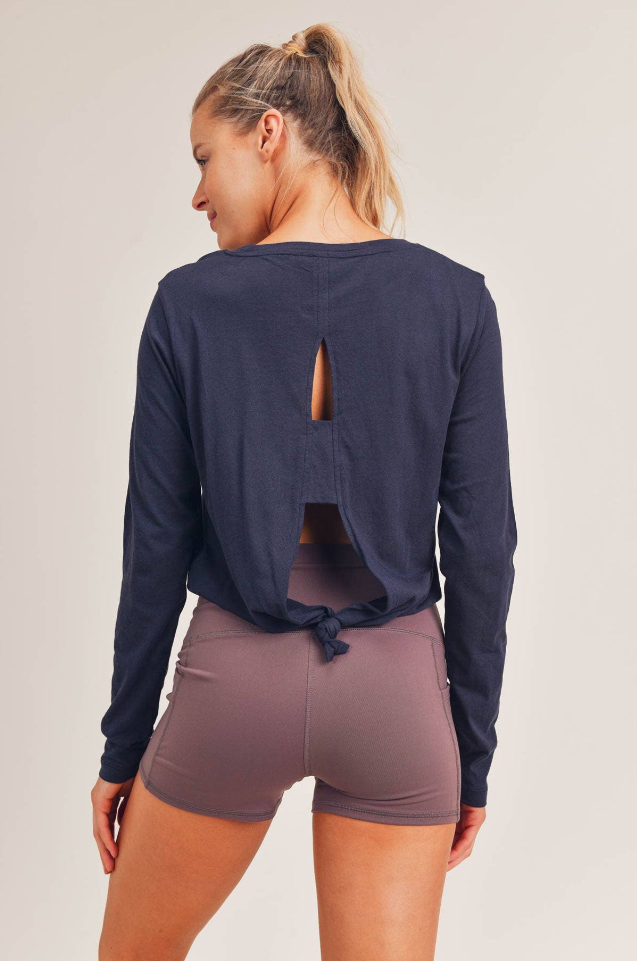 Gemma- Tie Back double cut out Top