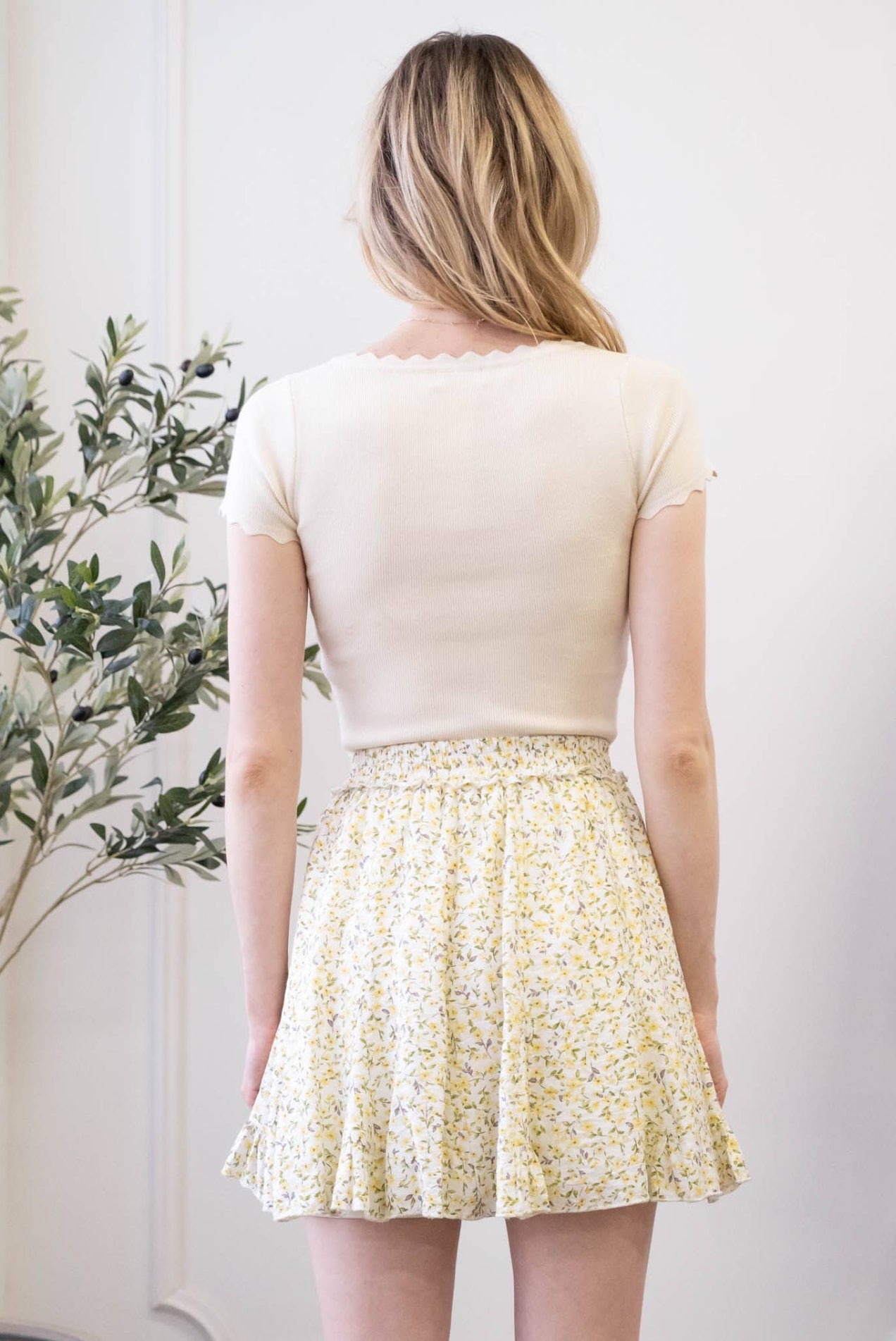 Ditsy Floral Ruffle Skirt