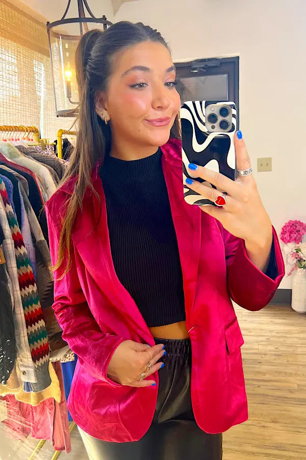 Holiday Cheer Velvet Blazer