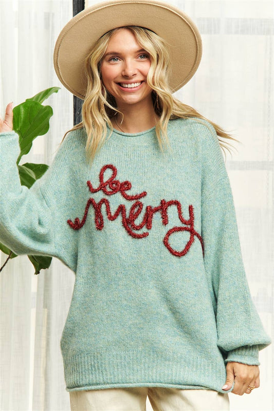 Mint To Be Merry Sweater