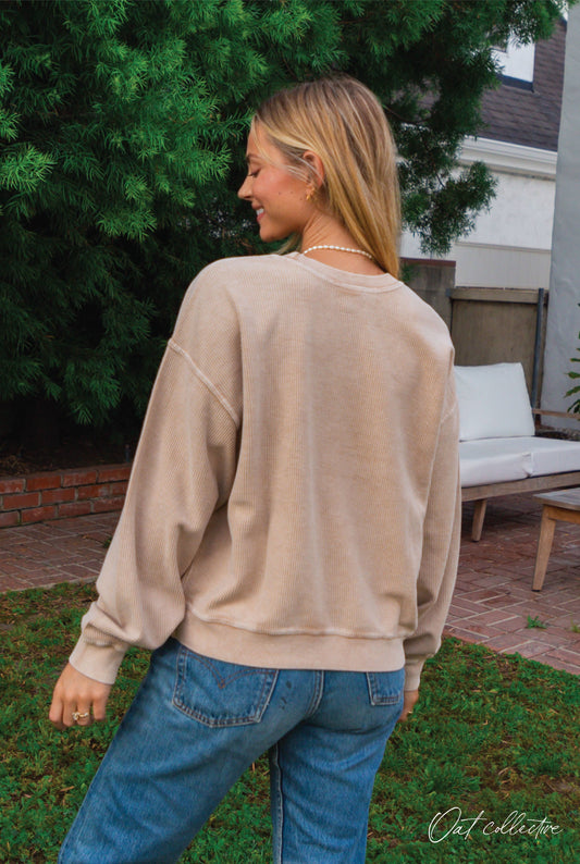 Cookie Baking Crew Cropped Pullover