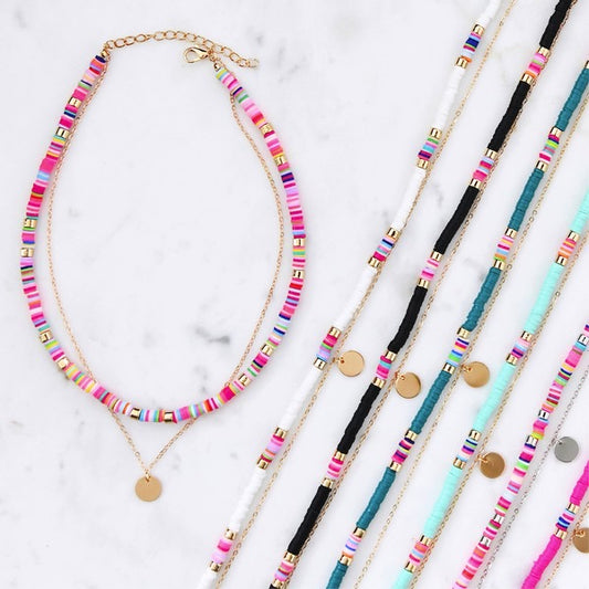 Clay Vacay Necklace Stack