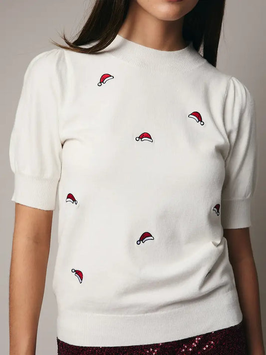 Santa's Favorite Embroidered Top
