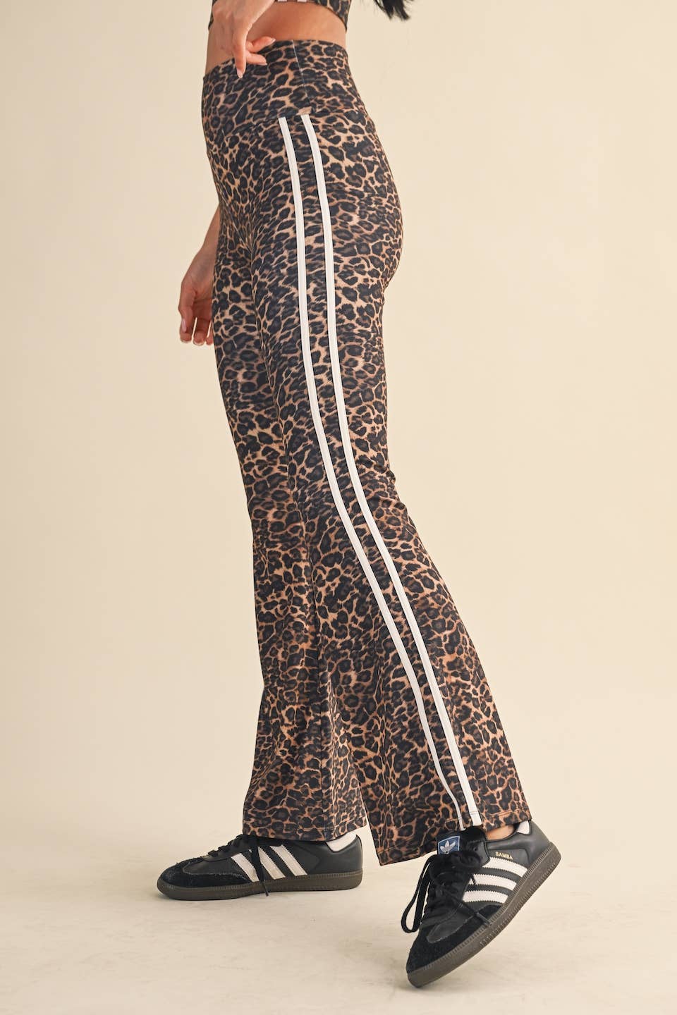 Leopard Performance Flare Pants