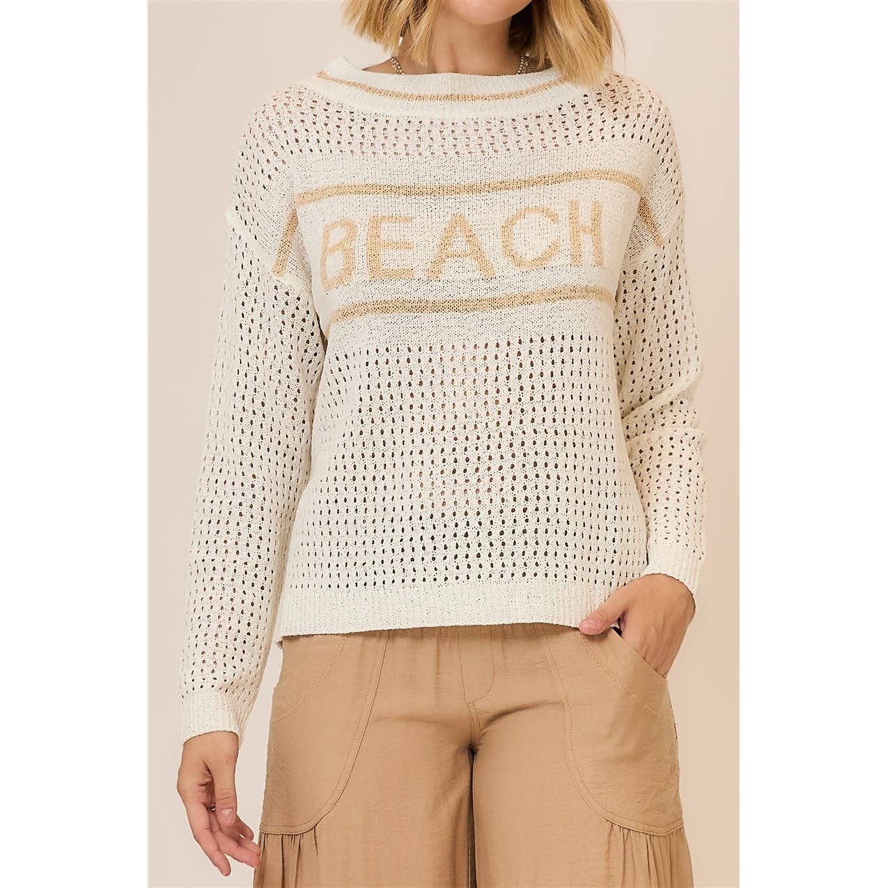 BEACH Crochet Pullover