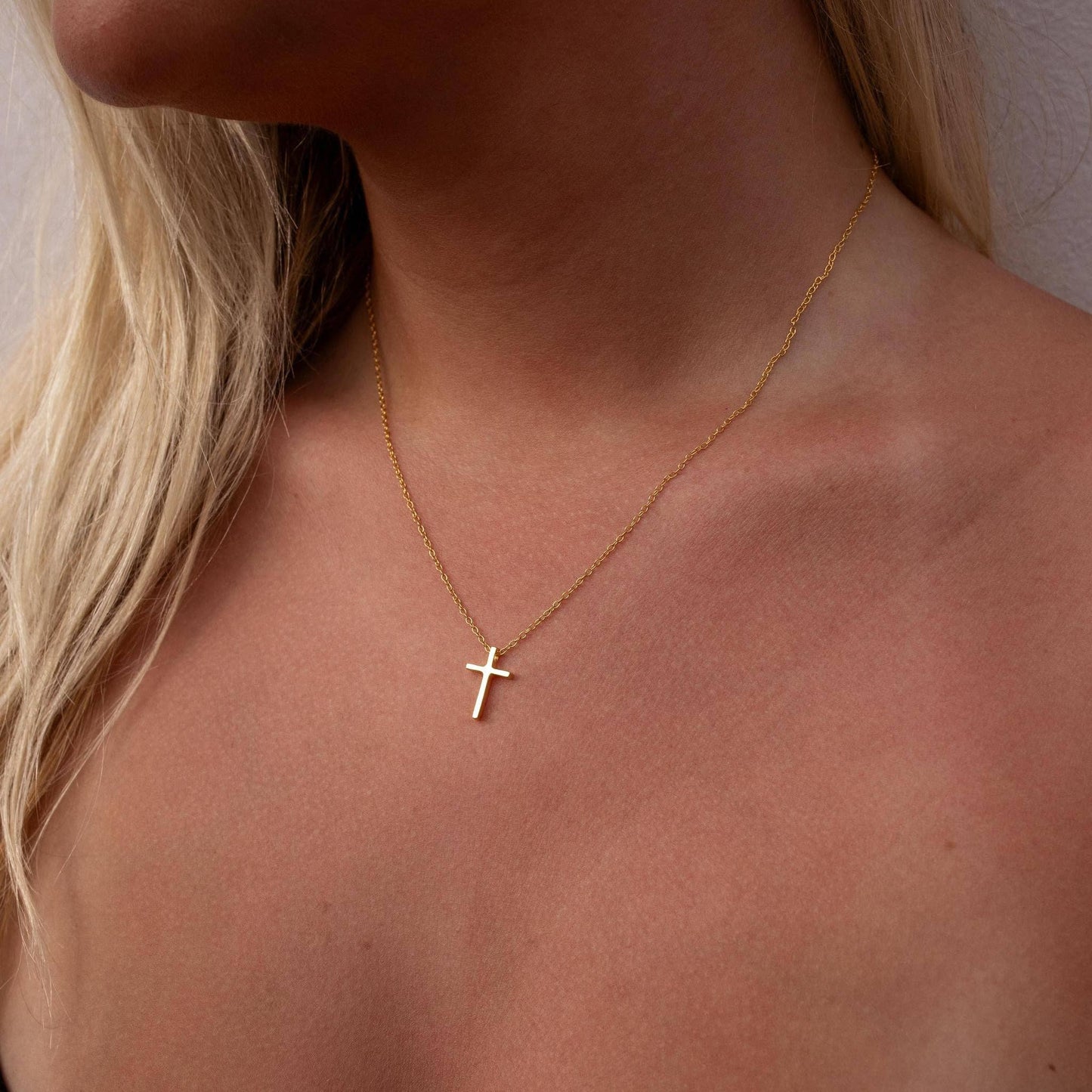 Cross Necklace Gold-ALCO