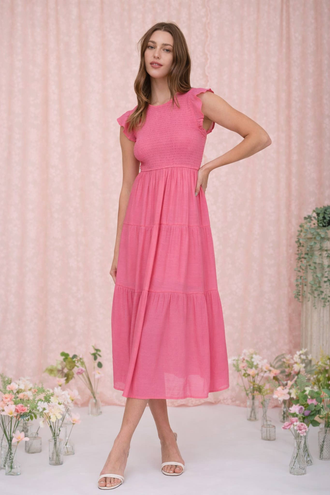 Fuchsia Flare Midi