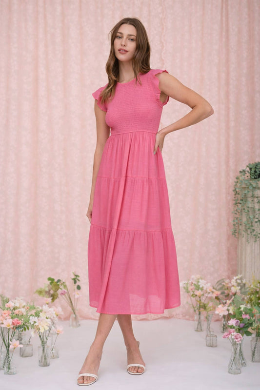 Fuchsia Flare Midi