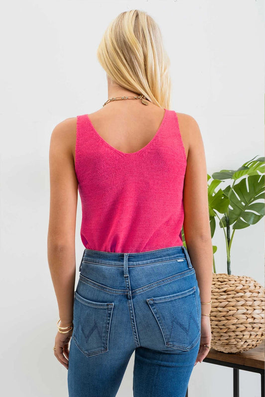 Kinley Knit Tank Pink