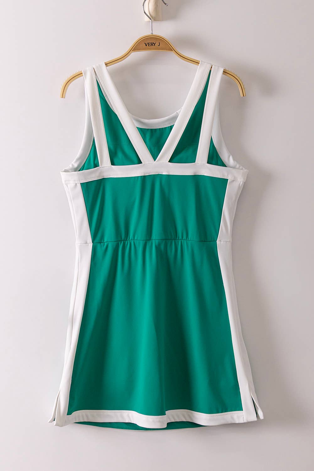Sporty Spice athletic dress by VERY J featuring a fitted design, sleeveless style, and vibrant color for activewear.