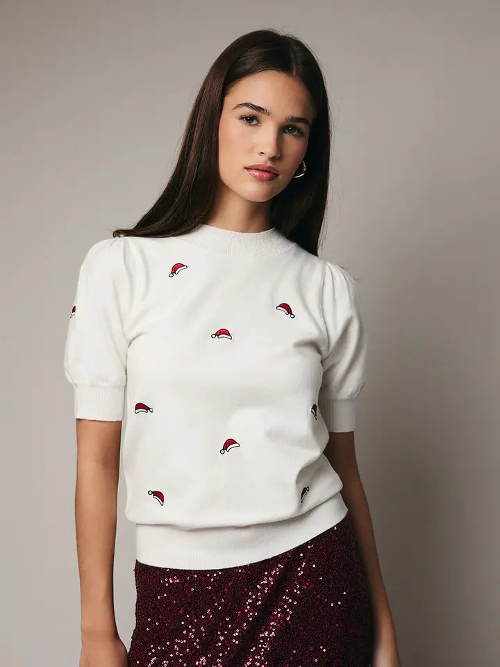 Santa's Favorite Embroidered Top