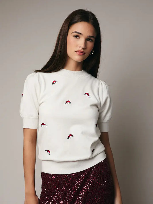 Santa's Favorite Embroidered Top