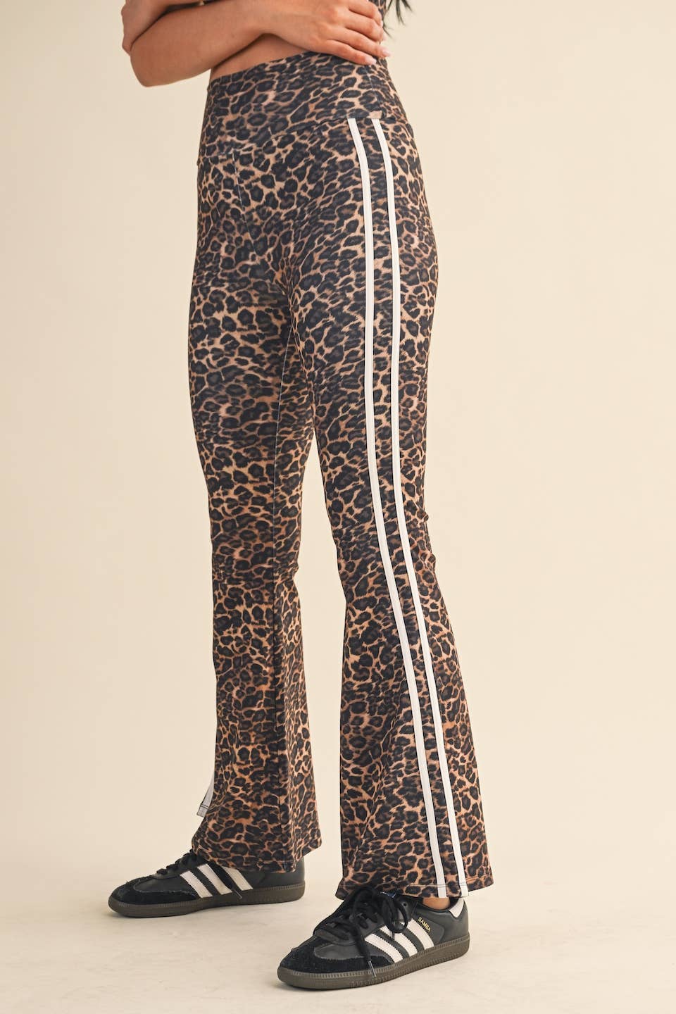 Leopard Performance Flare Pants