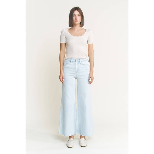 Light Wash Wide Leg Jeans - MICA