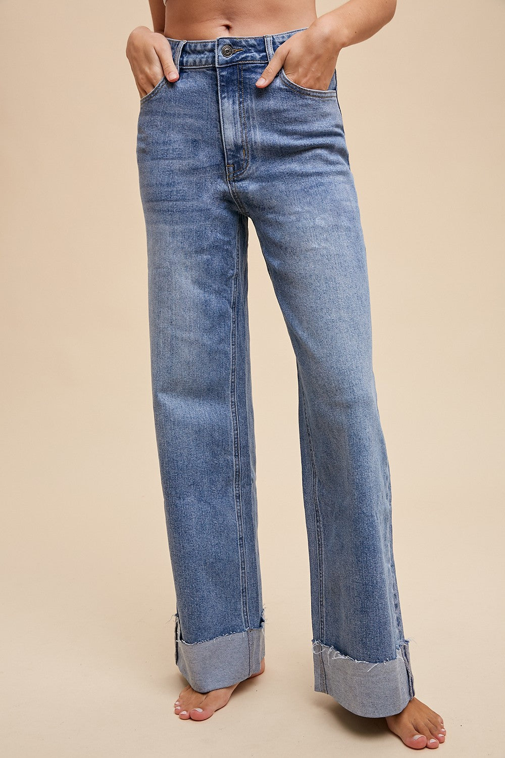 Annie 90's Stretch Cuffed Hem