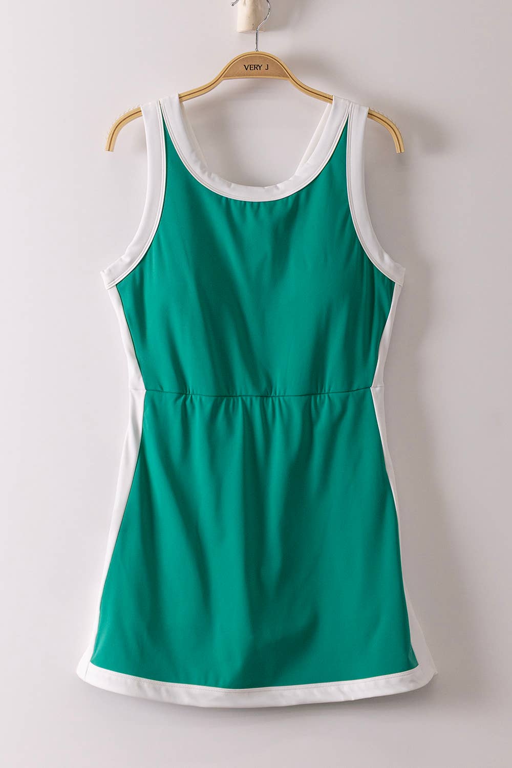 Sporty Spice athletic dress by VERY J featuring a fitted design, sleeveless style, and vibrant color for active wear.