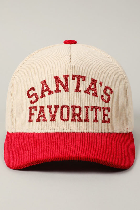 Santas Favorite Glitter Trucker Hat