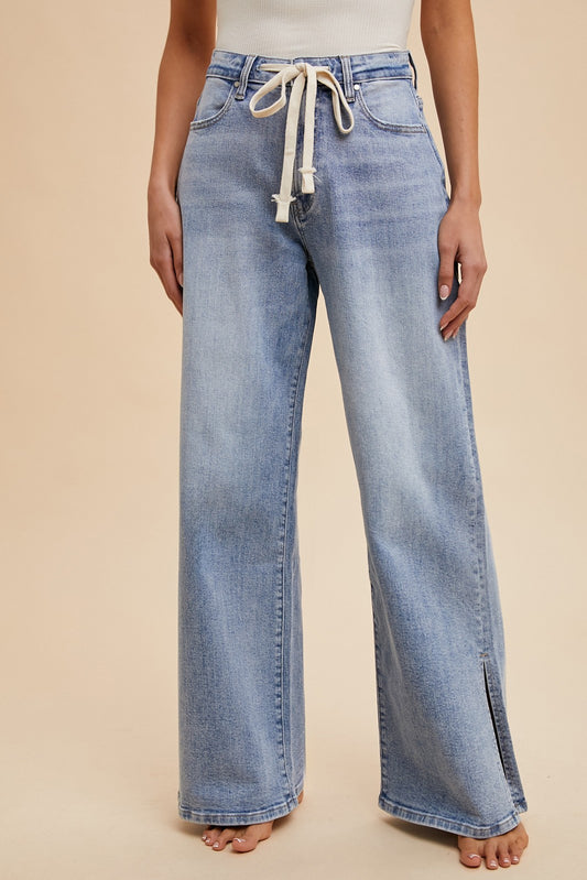 Retro Split Hem denim Jeans