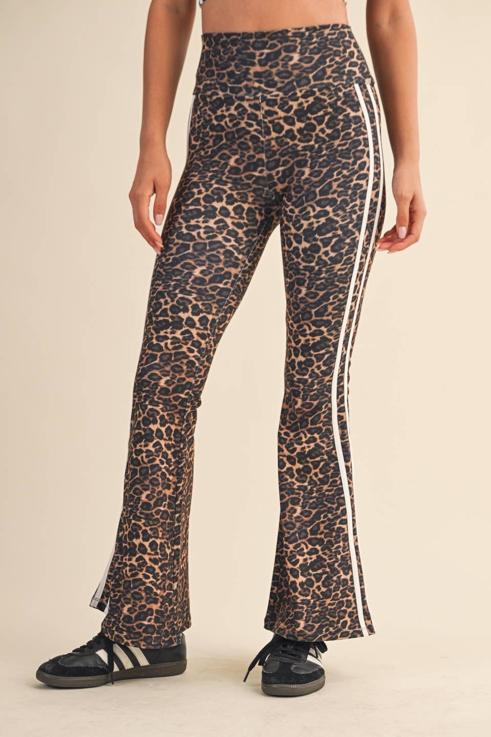 Leopard Performance Flare Pants