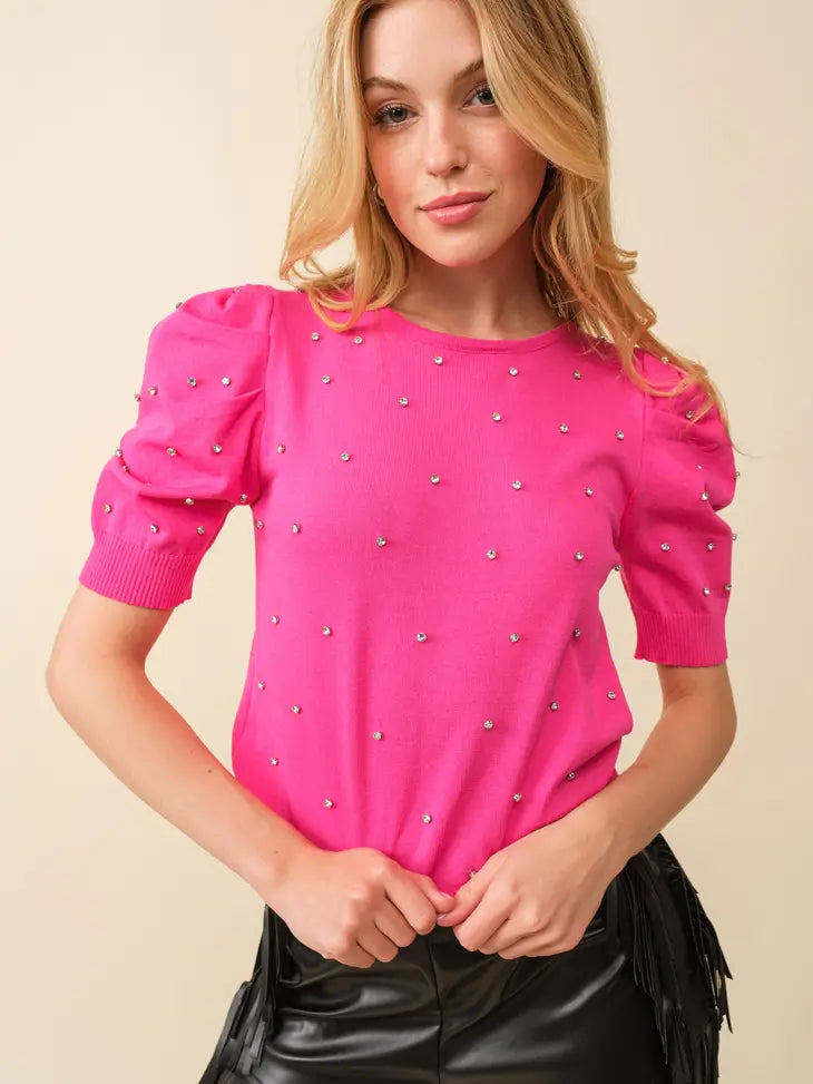 Melody Rhinestone Sweater