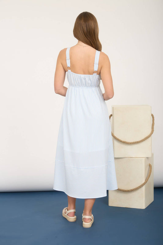 Striped Sweetheart Midi