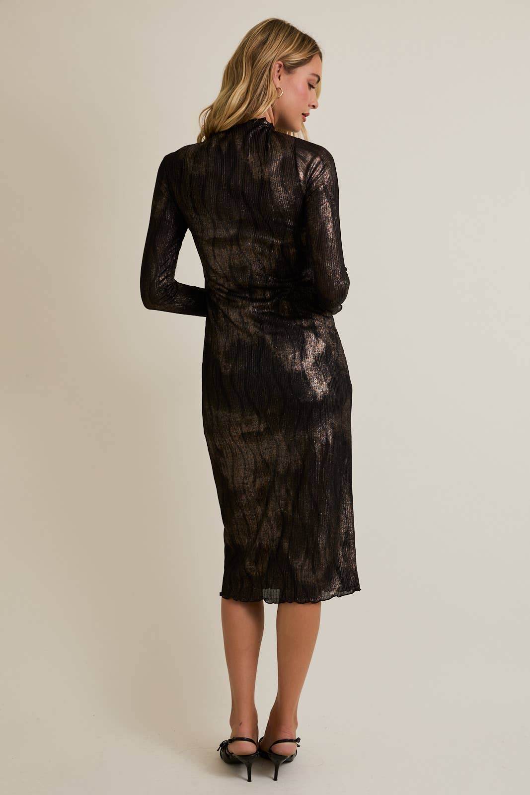 Midnight Romance Long Sleeve Midi