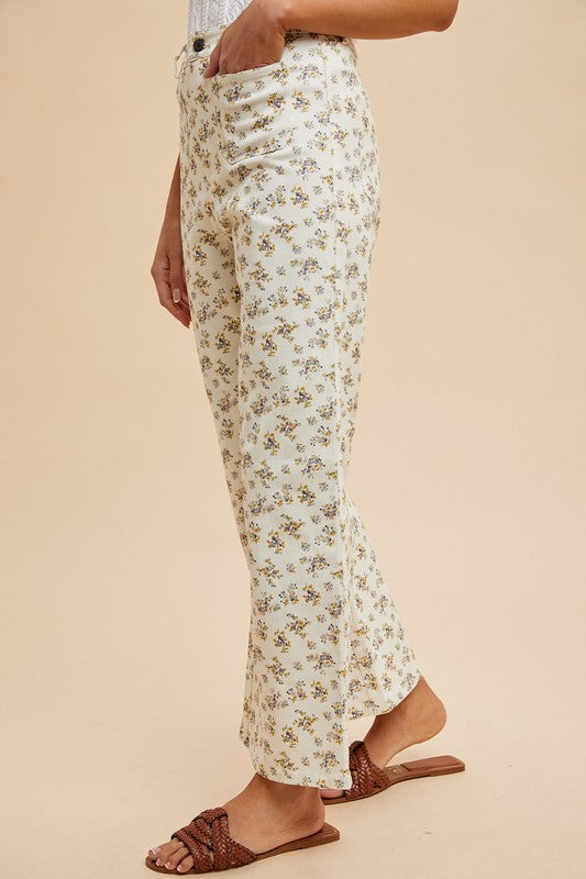 Jill Floral Wide Leg Jeans