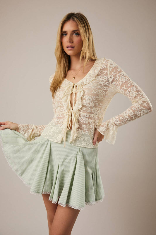 Beach Bloom Ruffle Top
