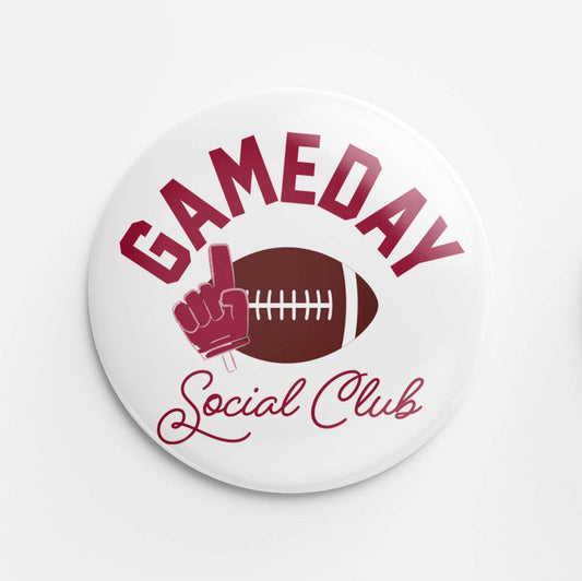 Gameday Social Club Button (Crimson)