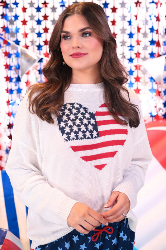 USA Heart Sweater