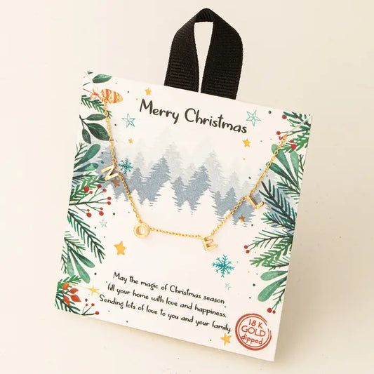 NOEL 18K dipped holiday necklace