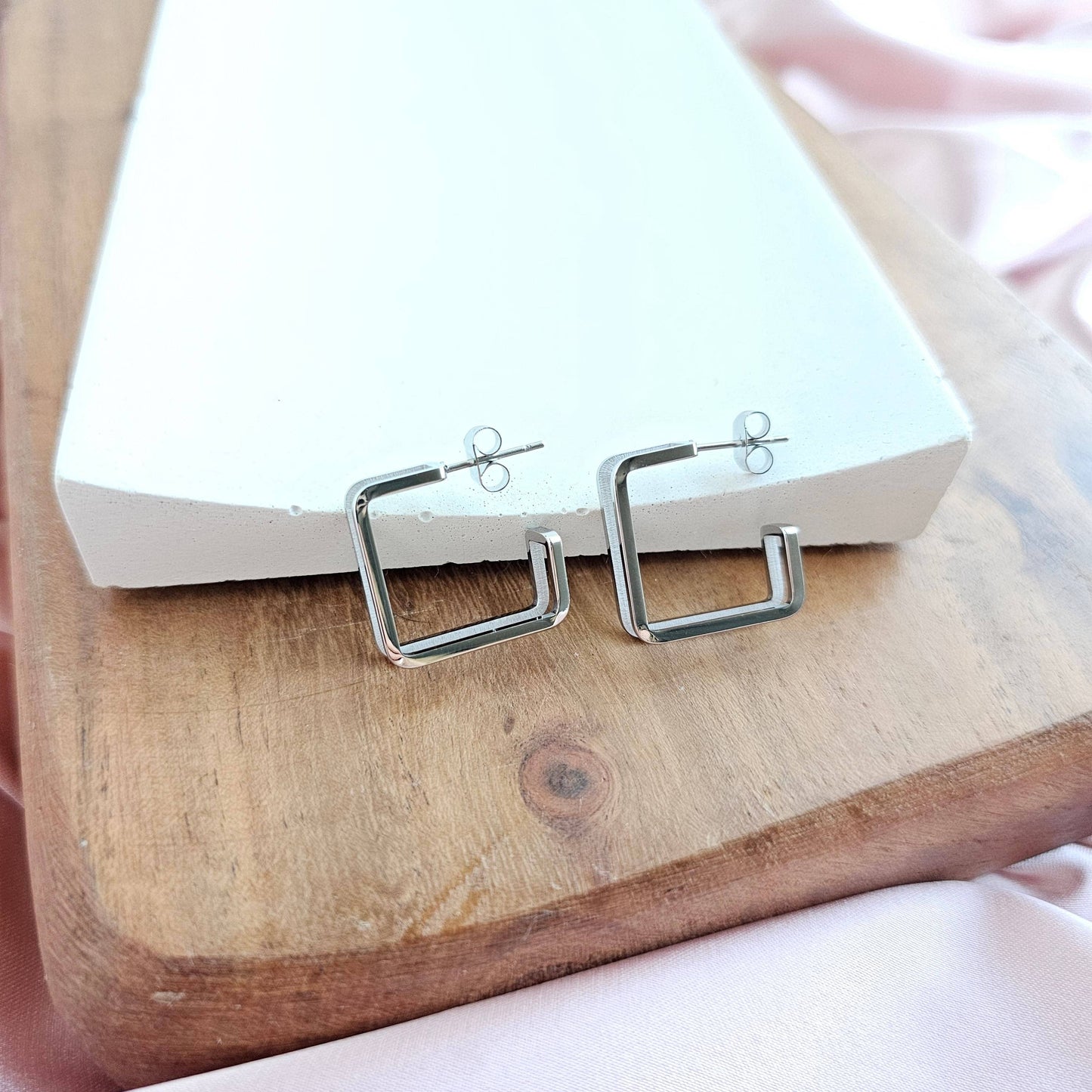 Silver Kamora Hoops