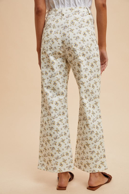 Jill Floral Wide Leg Jeans