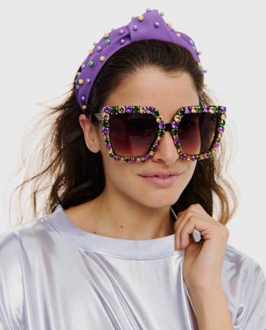Mardi Gras Stone Sunglasses