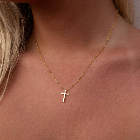 Cross Necklace Gold-ALCO