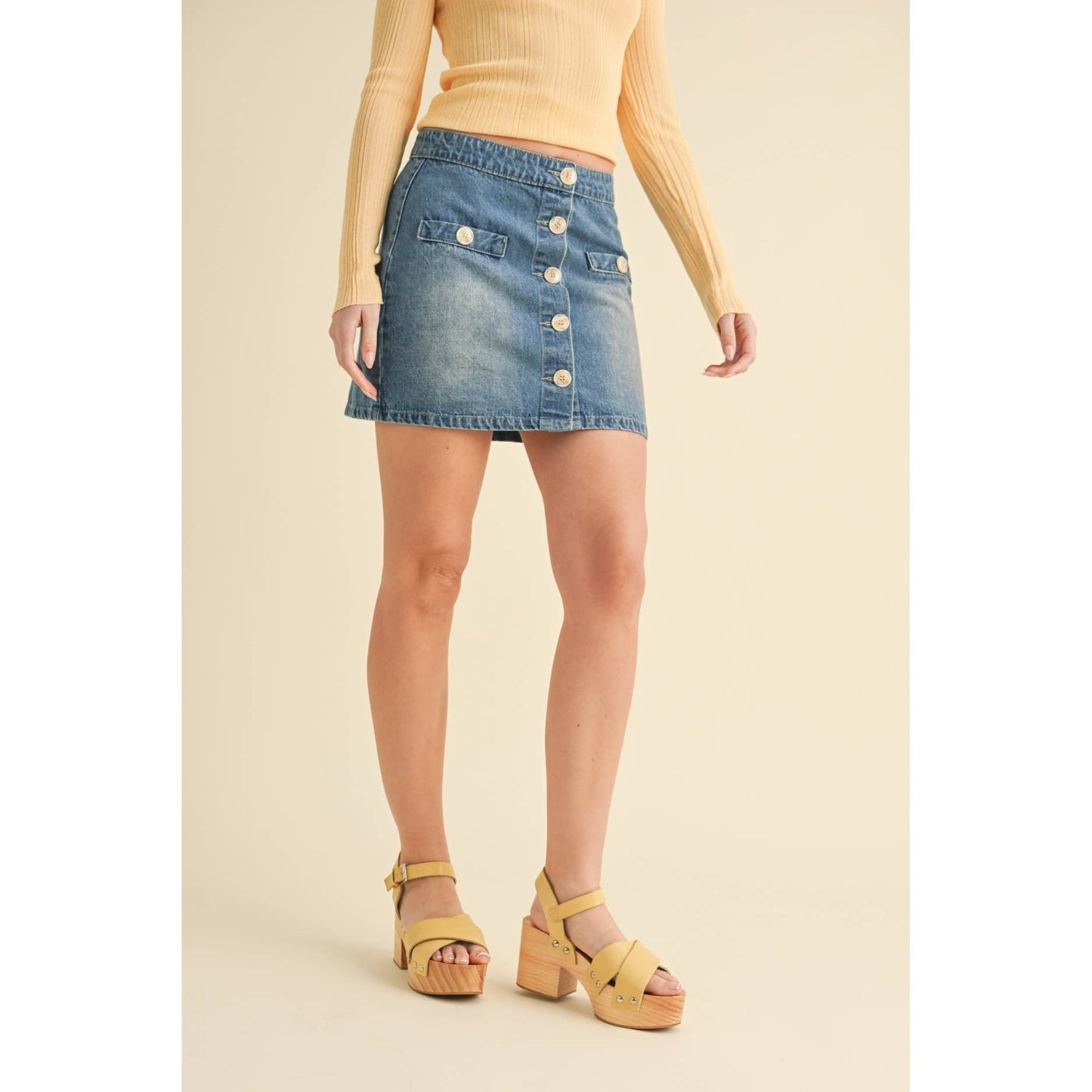 The Right Track Denim Skirt
