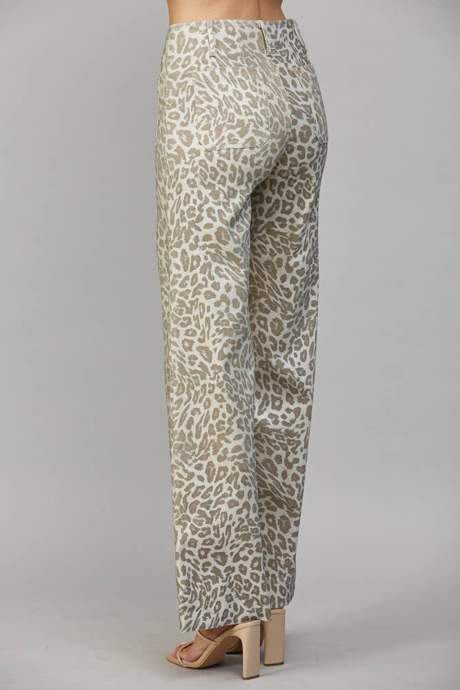 Luxe Leopard Wide Leg Pants