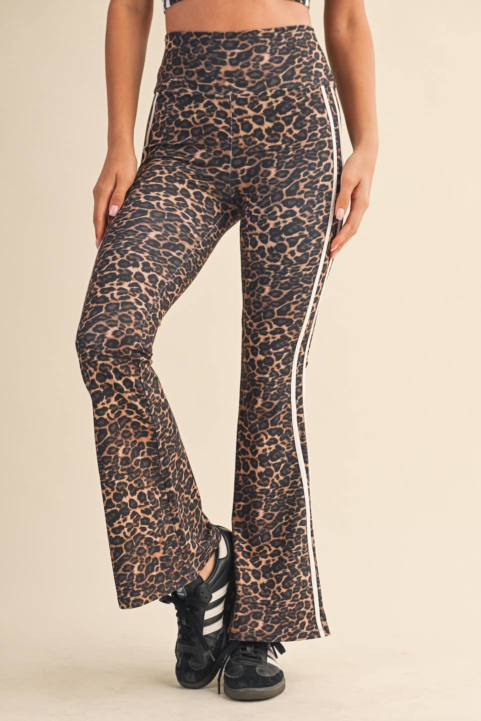 Leopard Performance Flare Pants