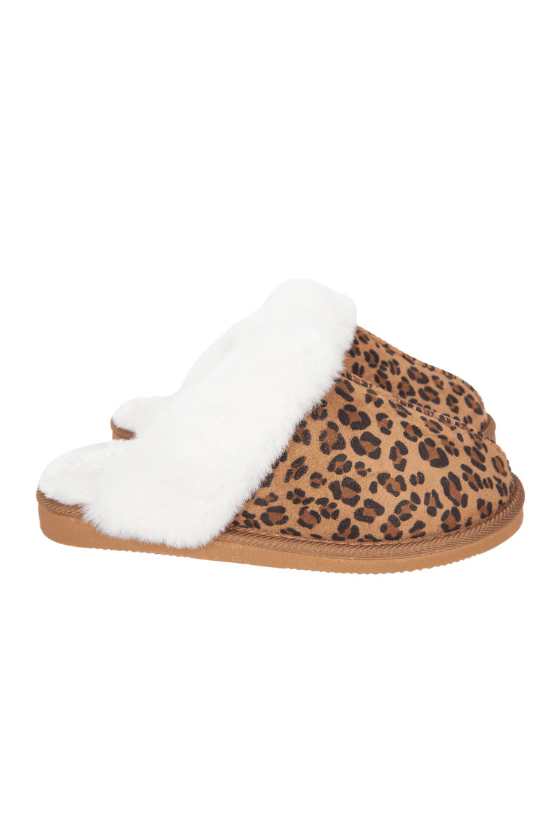 Leopard Faux Fur Slippers