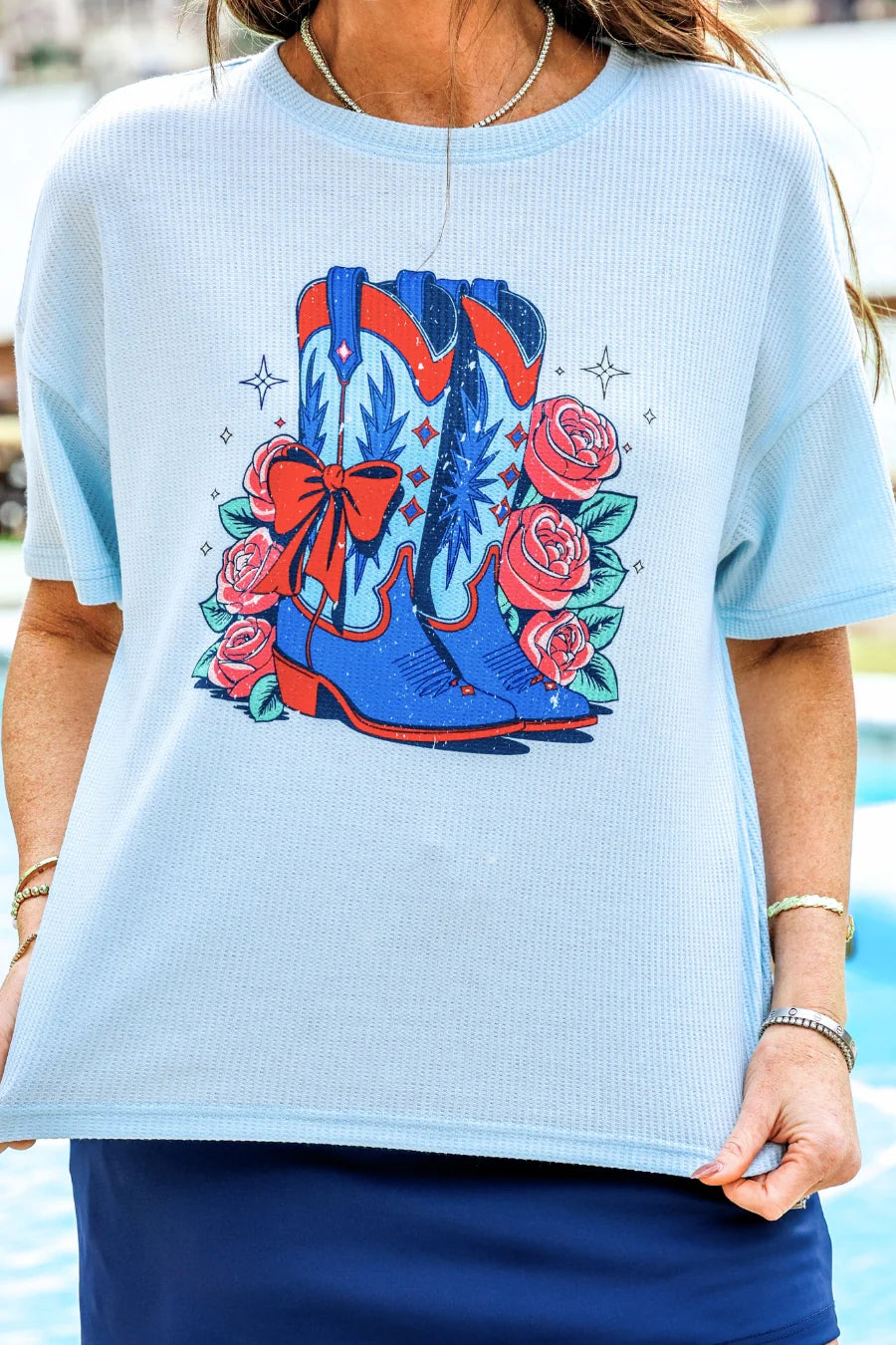 Patriotic Boots Waffle Tee