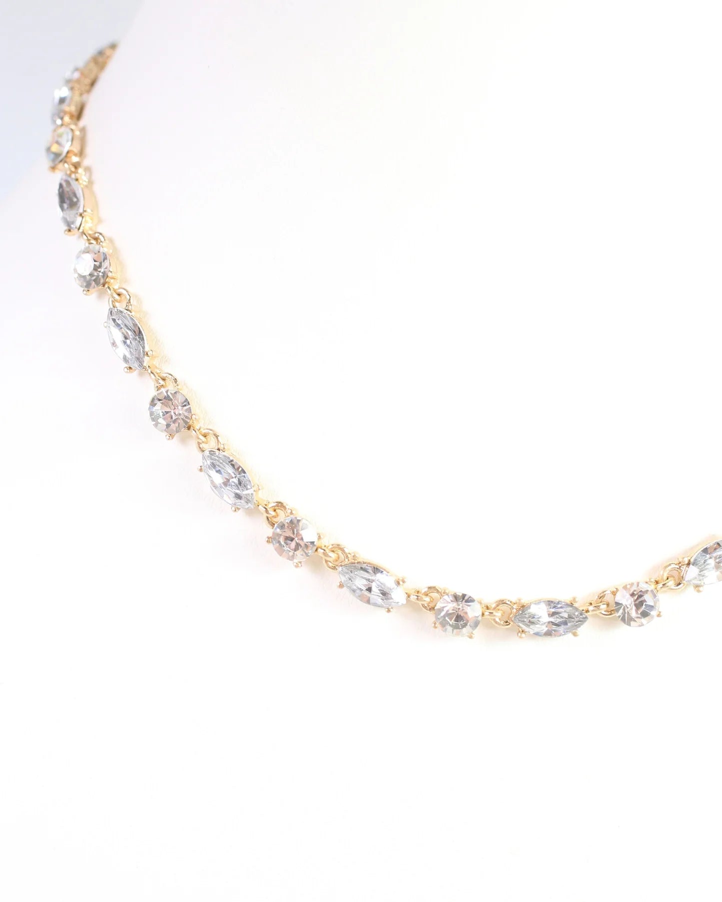 Charlie Rhinestone Necklace- Clear