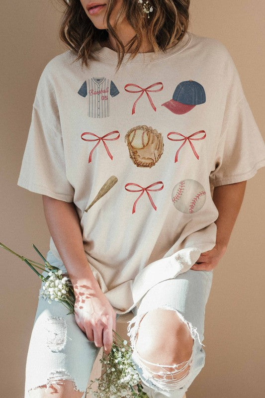 Baseball and Bows Graphic Tee