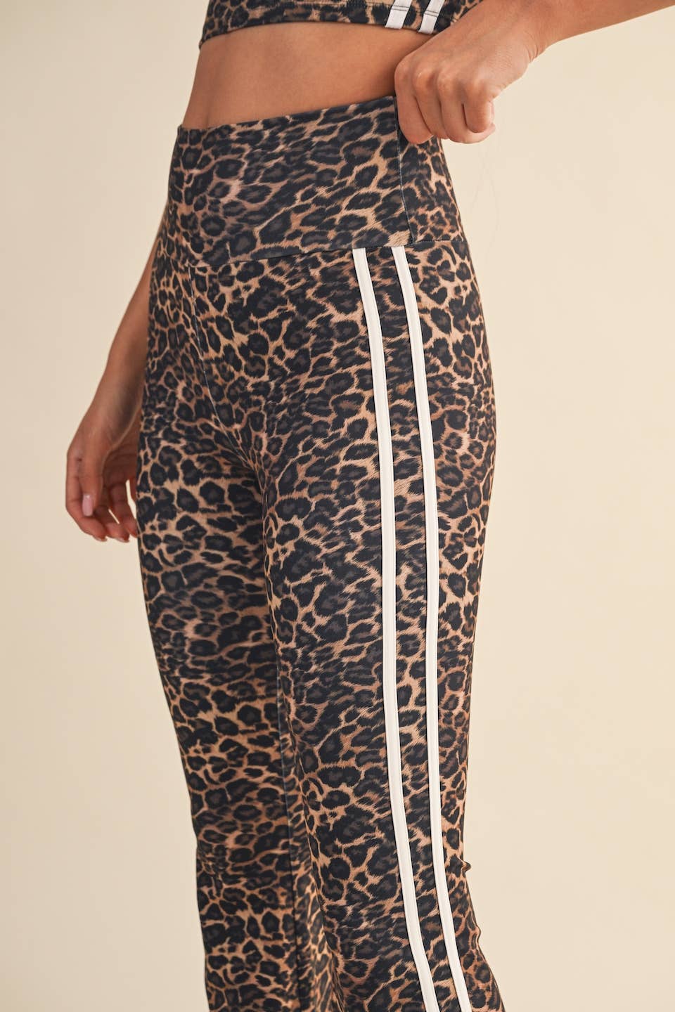 Leopard Performance Flare Pants