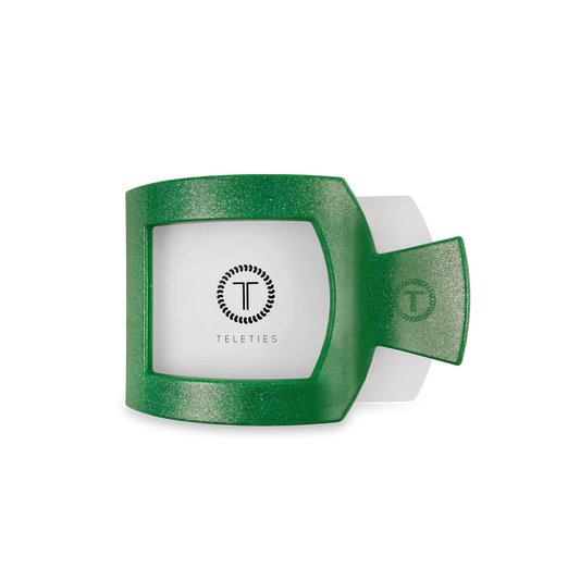 Shamrock Shimmer Square Flat Hair Clip - TELETIES