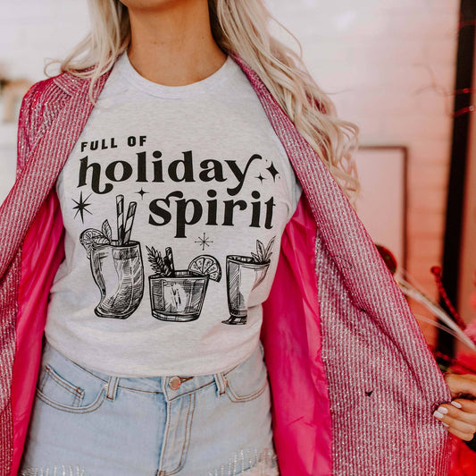 Full of Holiday Spirit Christmas Shirt-SALE