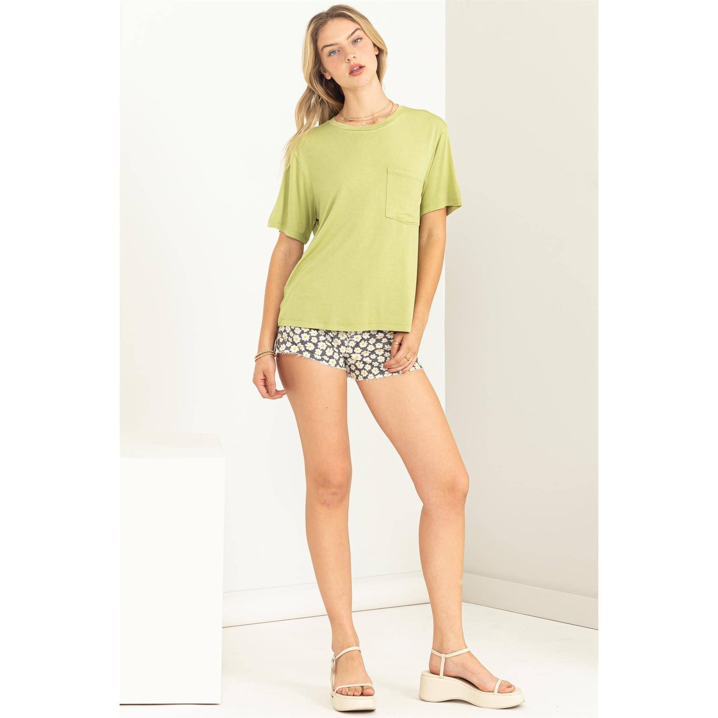 Olive Pocket Tee
