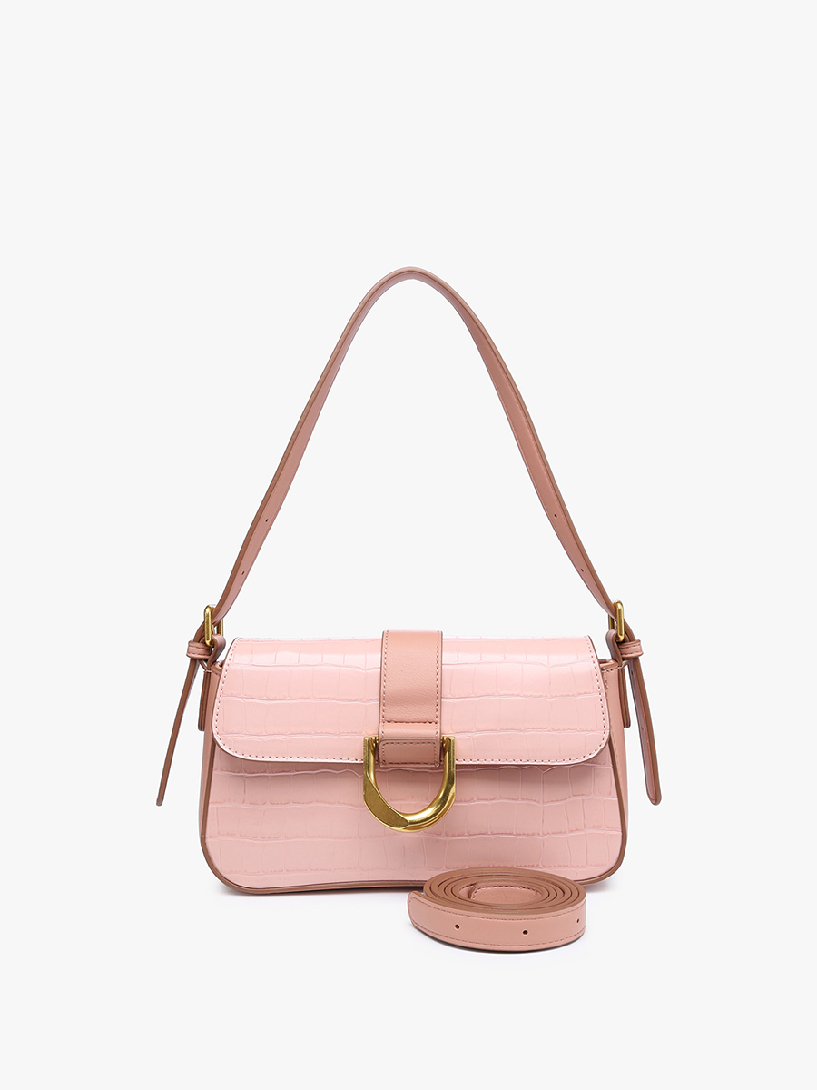 Lima Croc-Embossed Satchel Bag